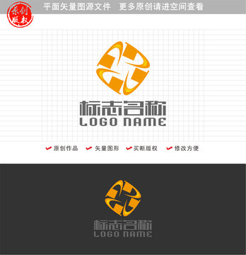 TD字母旋转X标志logo