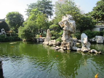 园林假山喷泉古建筑