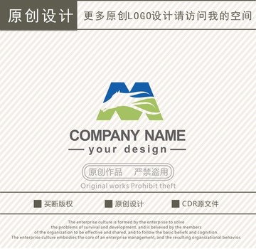 M字母馬頭logo