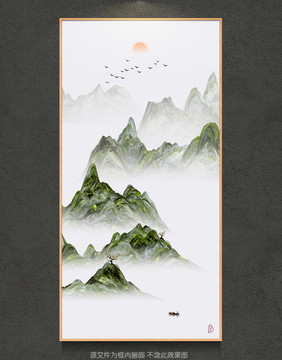 意境山水畫寫意玄關(guān)山水裝飾畫