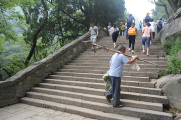 泰山挑山工