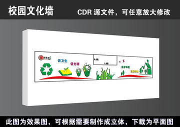 学校讲文明讲卫生文化墙宣传展板