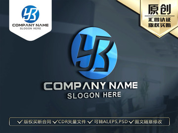 YB字母LOGO设计