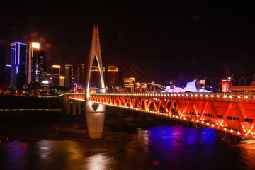 重庆千厮门大桥夜景