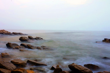 日出海浪