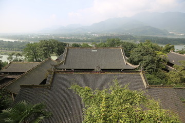 四川成都都江堰景区古建筑