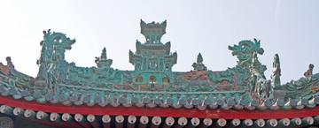 三原城隍庙山门正脊装饰