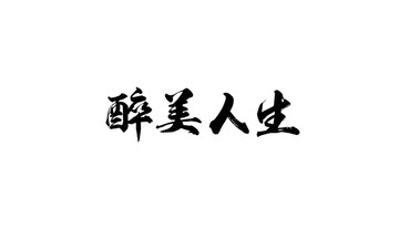 醉美人生書法字體