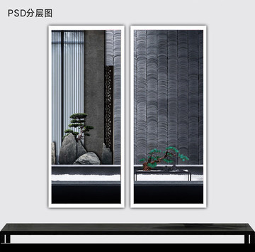 新中式禪意風(fēng)格無(wú)框裝飾畫(huà)