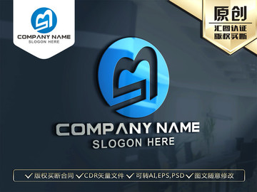 SM字母LOGO设计