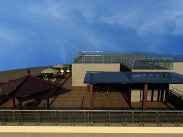 天臺效果圖3dmax模型