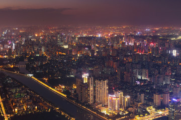 广州城市风光夜景