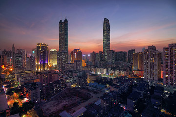 深圳罗湖城市风光夜景