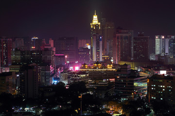 深圳罗湖城市风光夜景