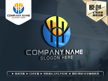 H字母LOGO設計