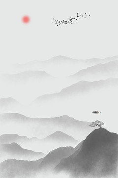 水墨無框畫