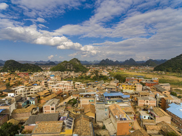 航拍云南文山丘北普者黑风景区