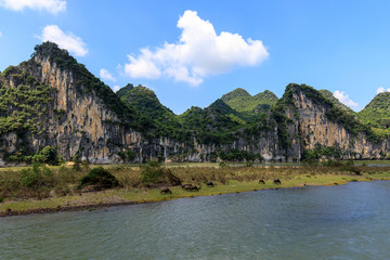 桂林阳朔漓江风光青山绿水