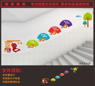 禮貌樓梯文化墻