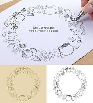 小青柑矢量圖形元素