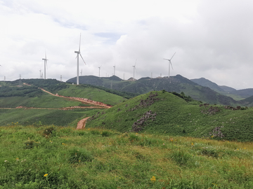 高山上的风电场