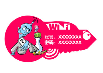 创意外星人wifi密码提示牌