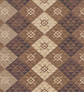 现代简约方块地毯图案