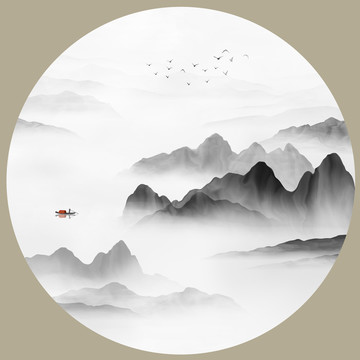 意境水墨山水