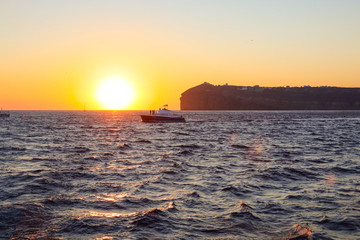希腊爱琴海日落