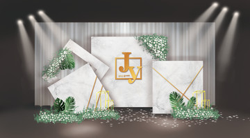 白綠色大理石婚禮設(shè)計(jì)圖