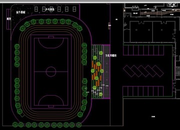 足球场景观平面设计cad
