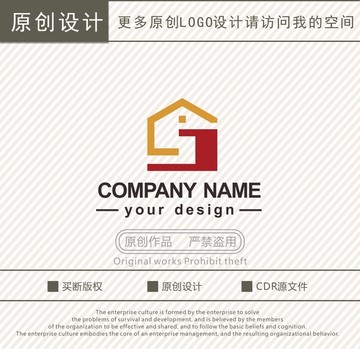 CJ字母建筑装饰logo