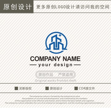 M字母建筑工程logo