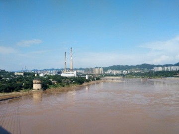 重庆巴滨路江边风景