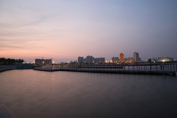 钦州白石湖公园夜景