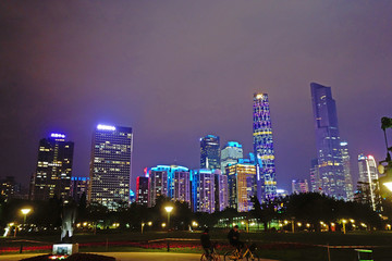 广州珠江新城灯光夜景