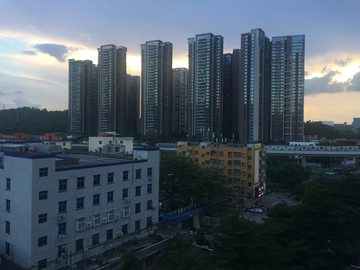 夕阳下的城市