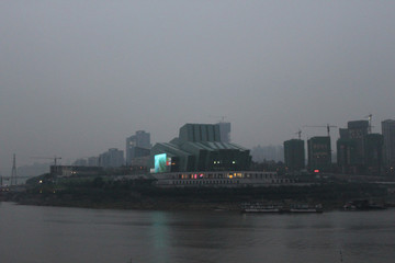 重庆大礼堂朝天门岸边风景