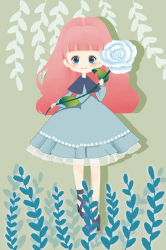 藍白花