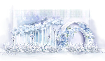 藍色夢幻婚禮效果圖