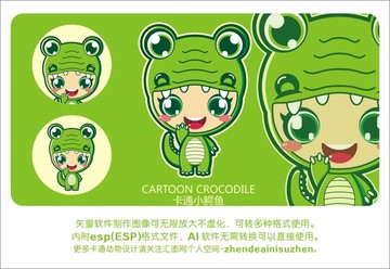 卡通小鱷魚