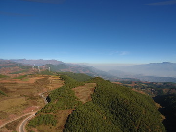 航拍东川红土地