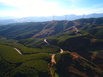 航拍东川红土地