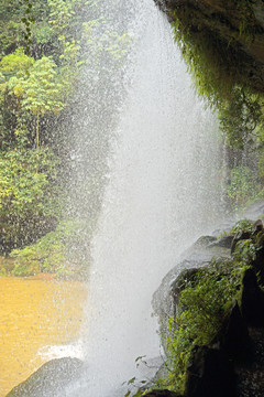 赤水四洞沟水帘洞瀑布水帘局部