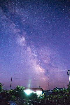 乡村星空银河