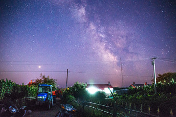 乡村星空银河