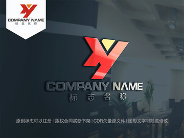 XY字母logo设计