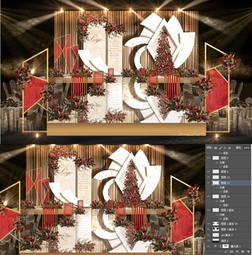 红白婚礼舞台效果设计