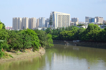 成都府河两岸风光