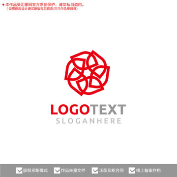 旋轉(zhuǎn)花標(biāo)志logo設(shè)計(jì)